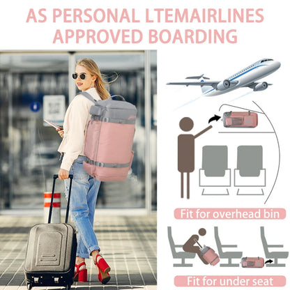 BE SMART 33L Extra Large Gym Backpack for Women, Big Gym Bag with Shoes Compartment, Waterproof Heavy Duty Duffel Bags, Women'S Workout Backpacks for Outdoor Sport,Hiking,Camping,Travel (L)